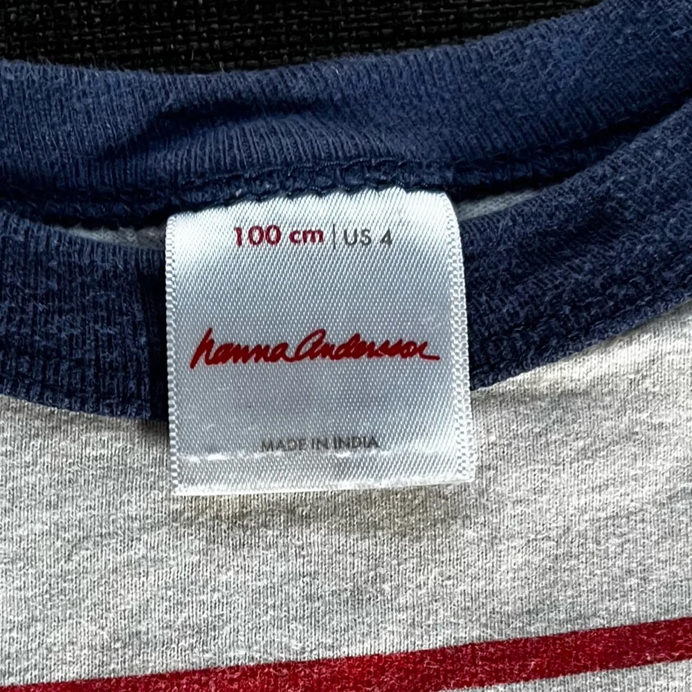 Hanna Andersson Baseball Raglan Tee Retro Car Graphic Curved Hem Size 4